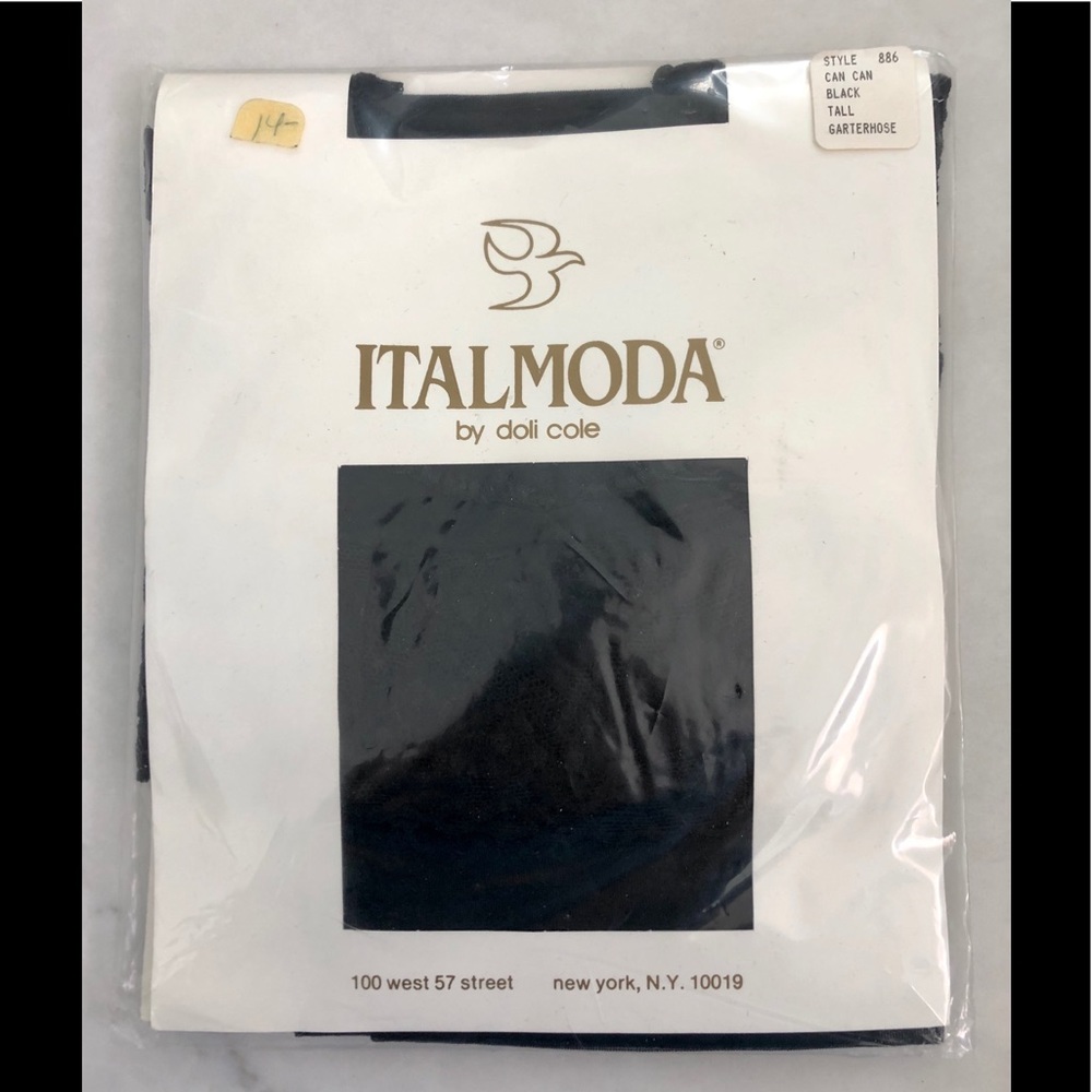 Italmoda Garterhose Can Can Black Size Tall